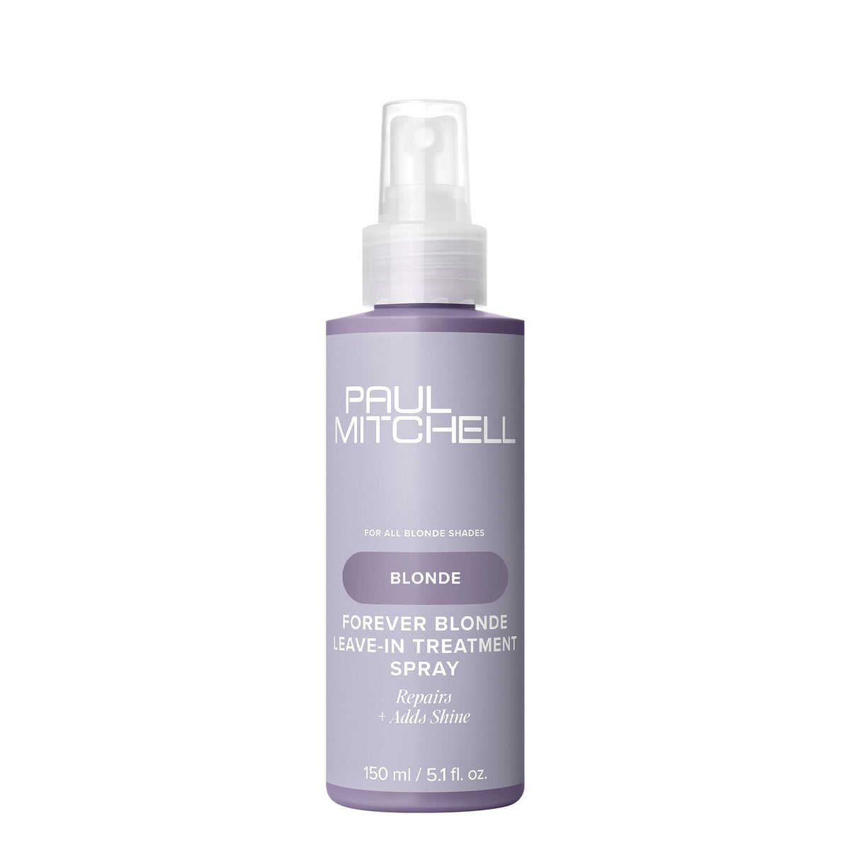 Paul Mitchell Forever Blonde leave-in spray bottle pour enables controlled, lightweight conditioning.