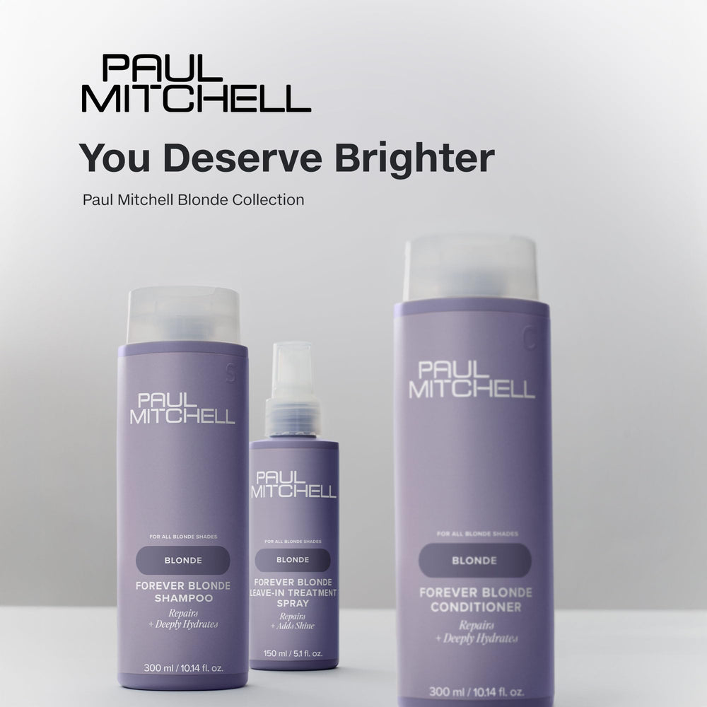 Paul Mitchell Forever Blonde macadamia nut oil for smooth, light conditioning.