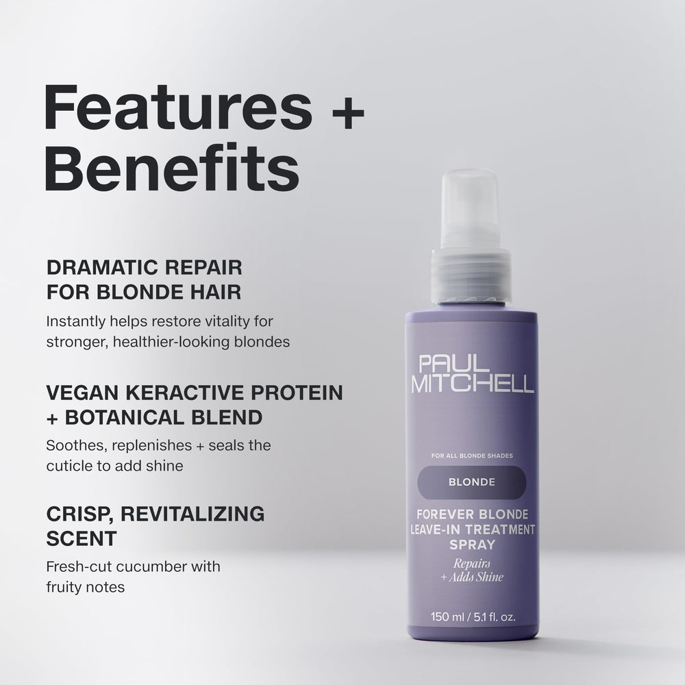 Paul Mitchell Forever Blonde safflower oleosomes provide conditioning and sealing.