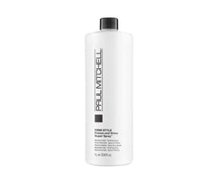 Paul Mitchell Freeze and Shine hairspray bottle shows powerful hold and glossy finish for coarse hair.