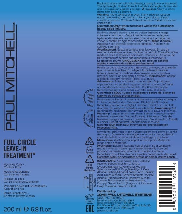 Paul Mitchell Full Circle Leave-In Cream tropical-scent close-up conveys fruity aroma
