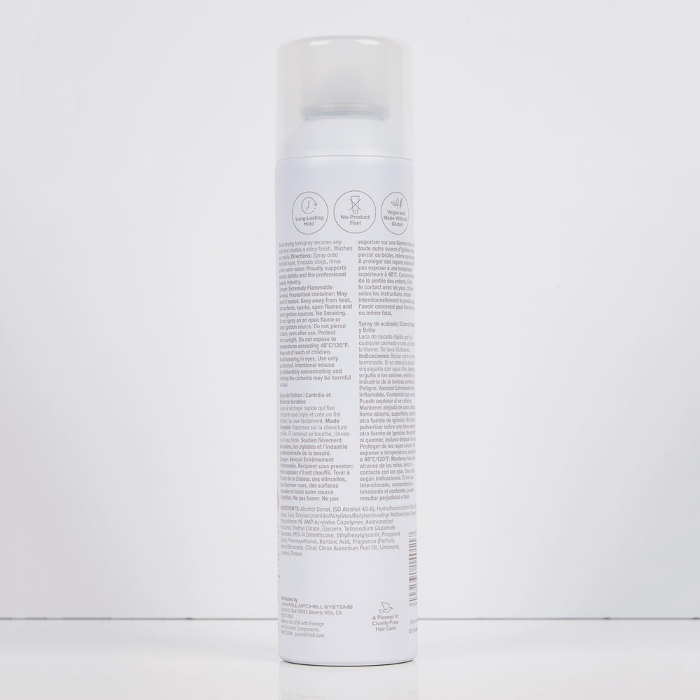 Paul Mitchell Hot Off The Press hair during heat styling showing humidity resistance
