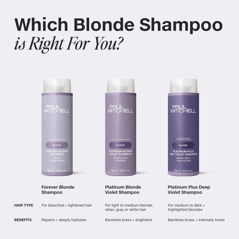 Paul Mitchell Violet Shampoo features cucumber melon scent for refreshing routine.