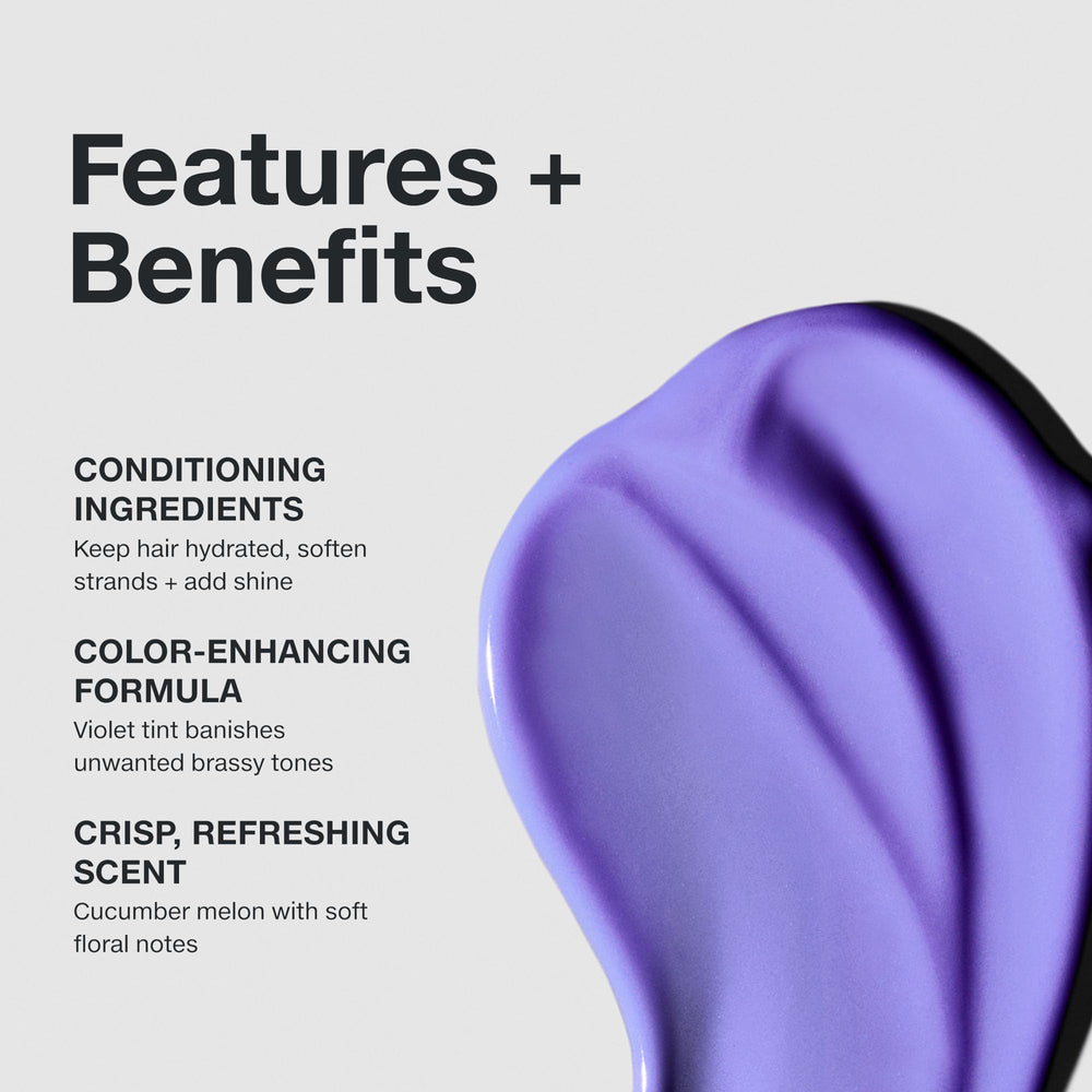 Paul Mitchell Platinum Blonde Violet Conditioner jar close-up shows creamy hydration.