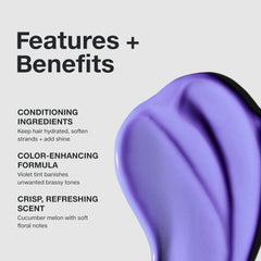 Paul Mitchell Platinum Blonde Violet Conditioner jar close-up shows creamy hydration.