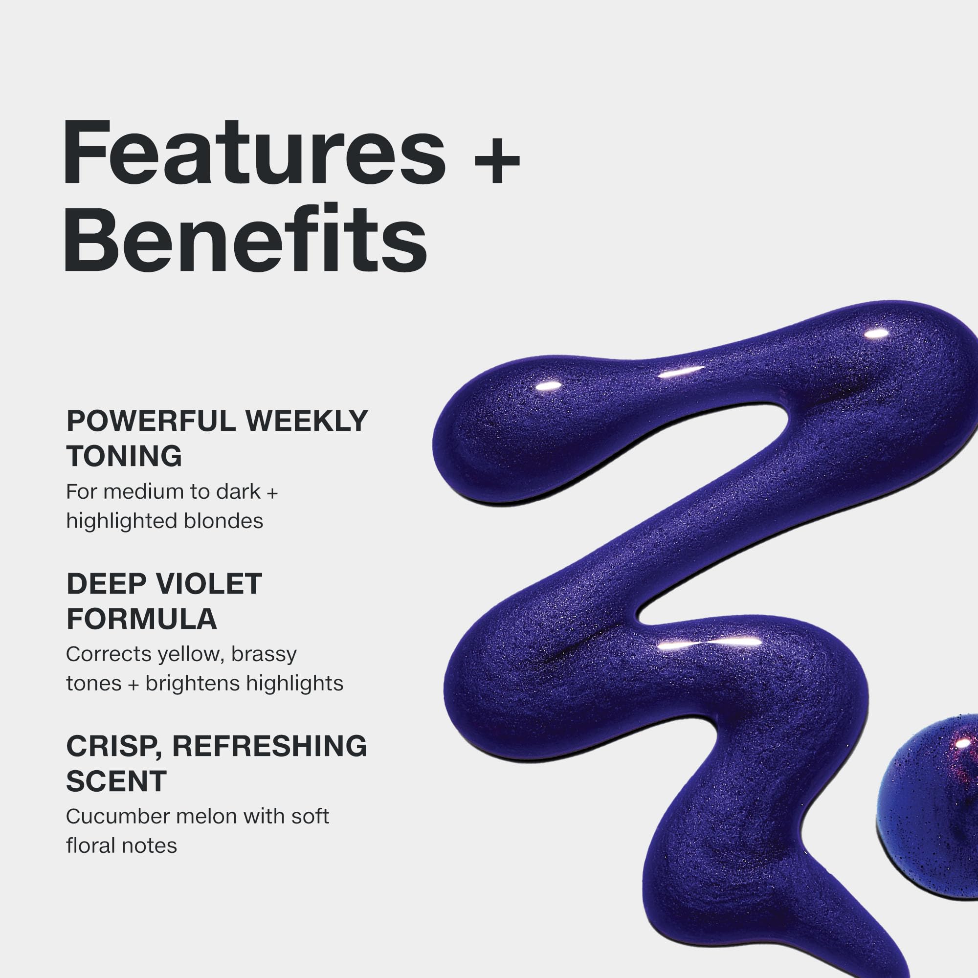 Creamy violet lather shown during wash for rich cleansing