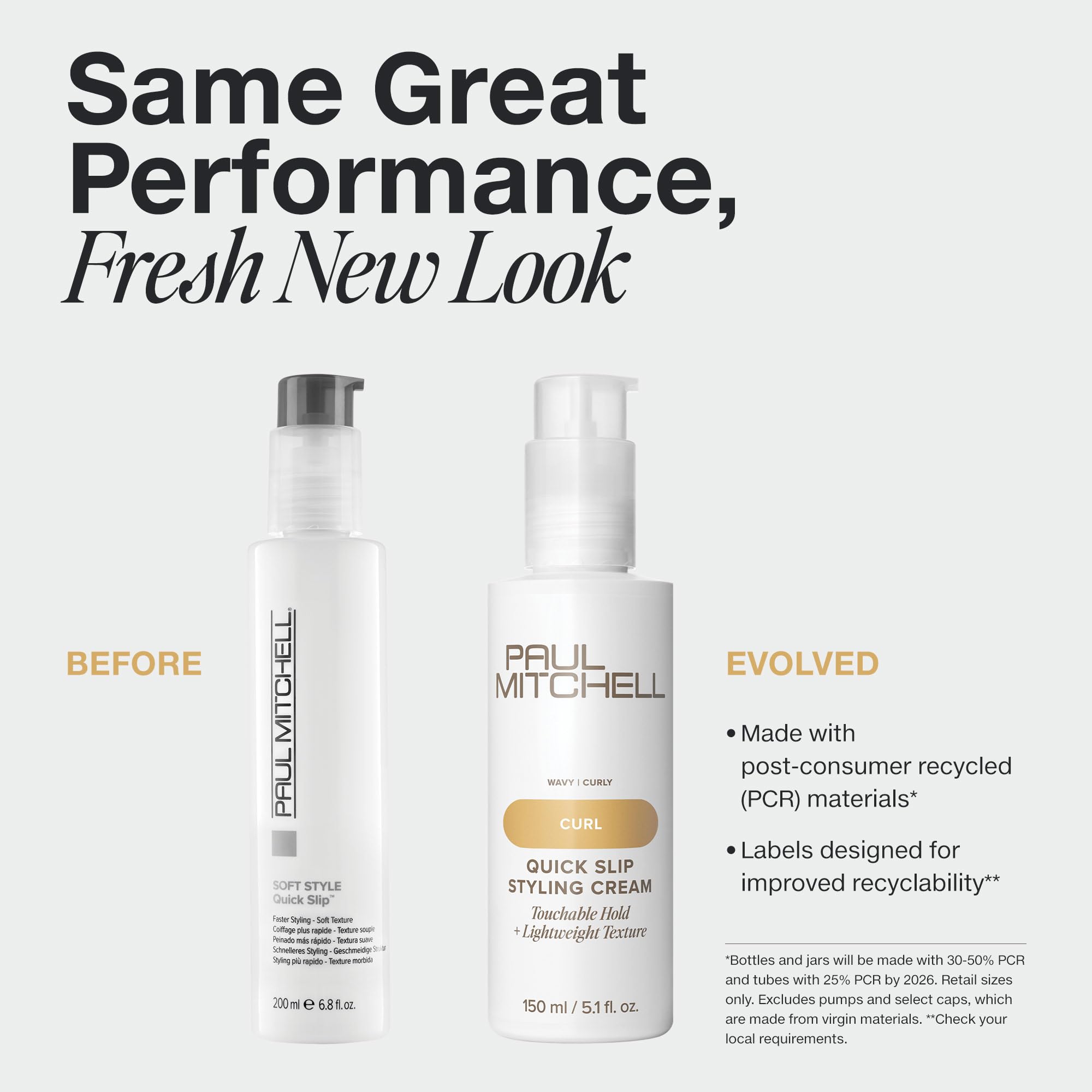 Paul Mitchell Quick Slip hands-application shows soft, flexible hold and even distribution.