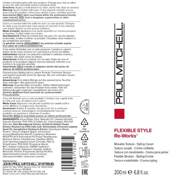 Paul Mitchell Re-Works Styling Cream packaging close-up highlighting eco-friendly design