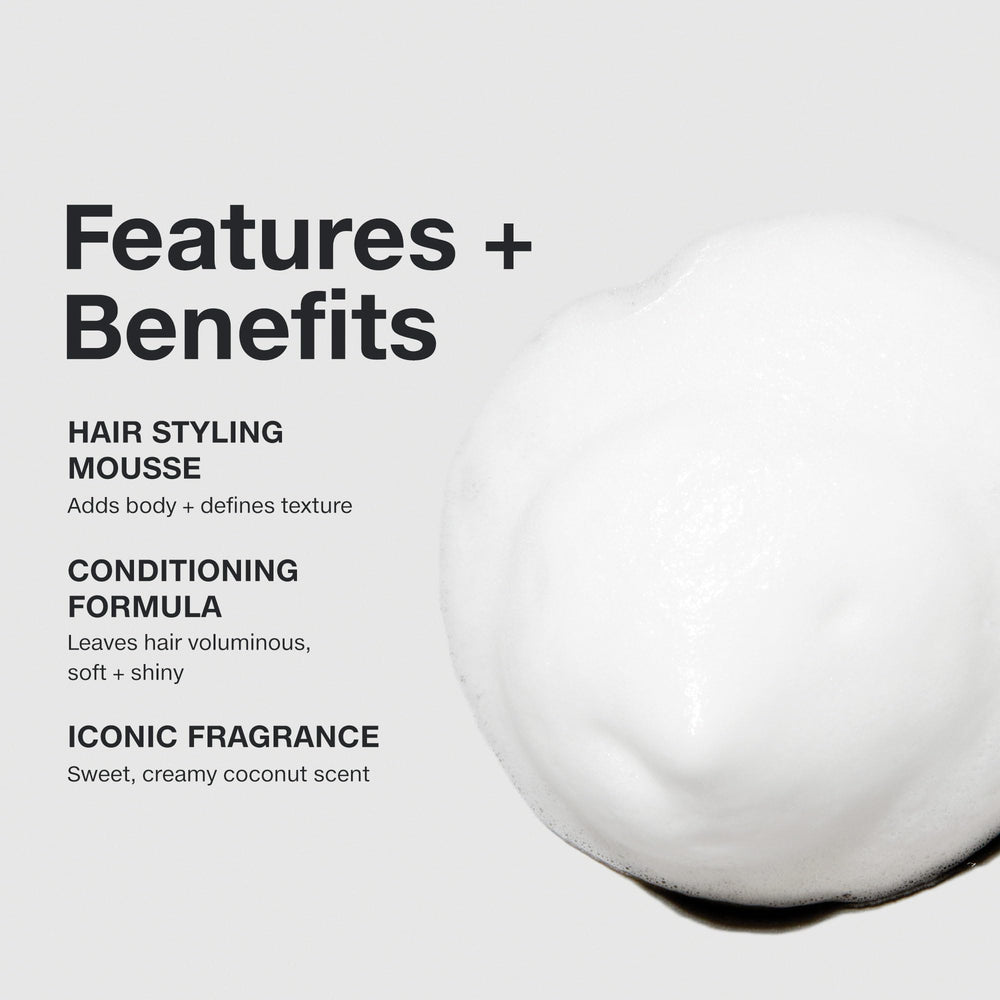 Hands applying Paul Mitchell Sculpting Foam for even distribution