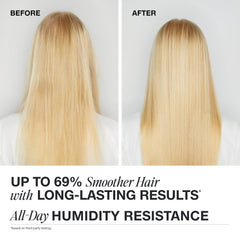 Paul Mitchell Sealing Mask result — silky, smoother hair with long-lasting feel.
