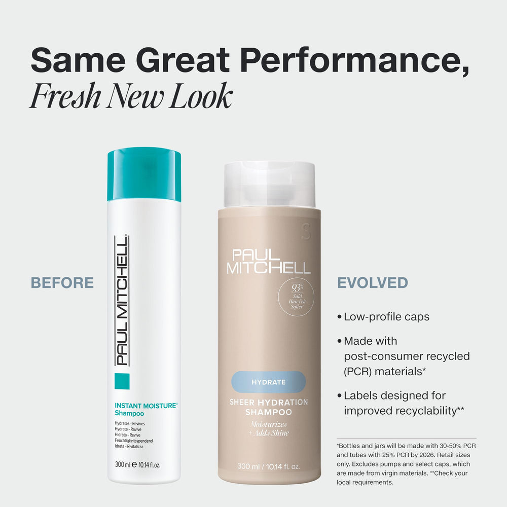 Paul Mitchell Sheer Hydration shampoo pour action for even distribution