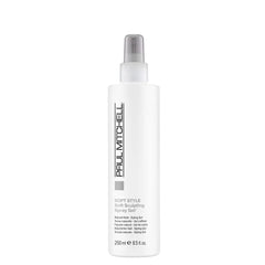 Paul Mitchell Soft Sculpting Spray Gel bottle shows natural hold and shine.