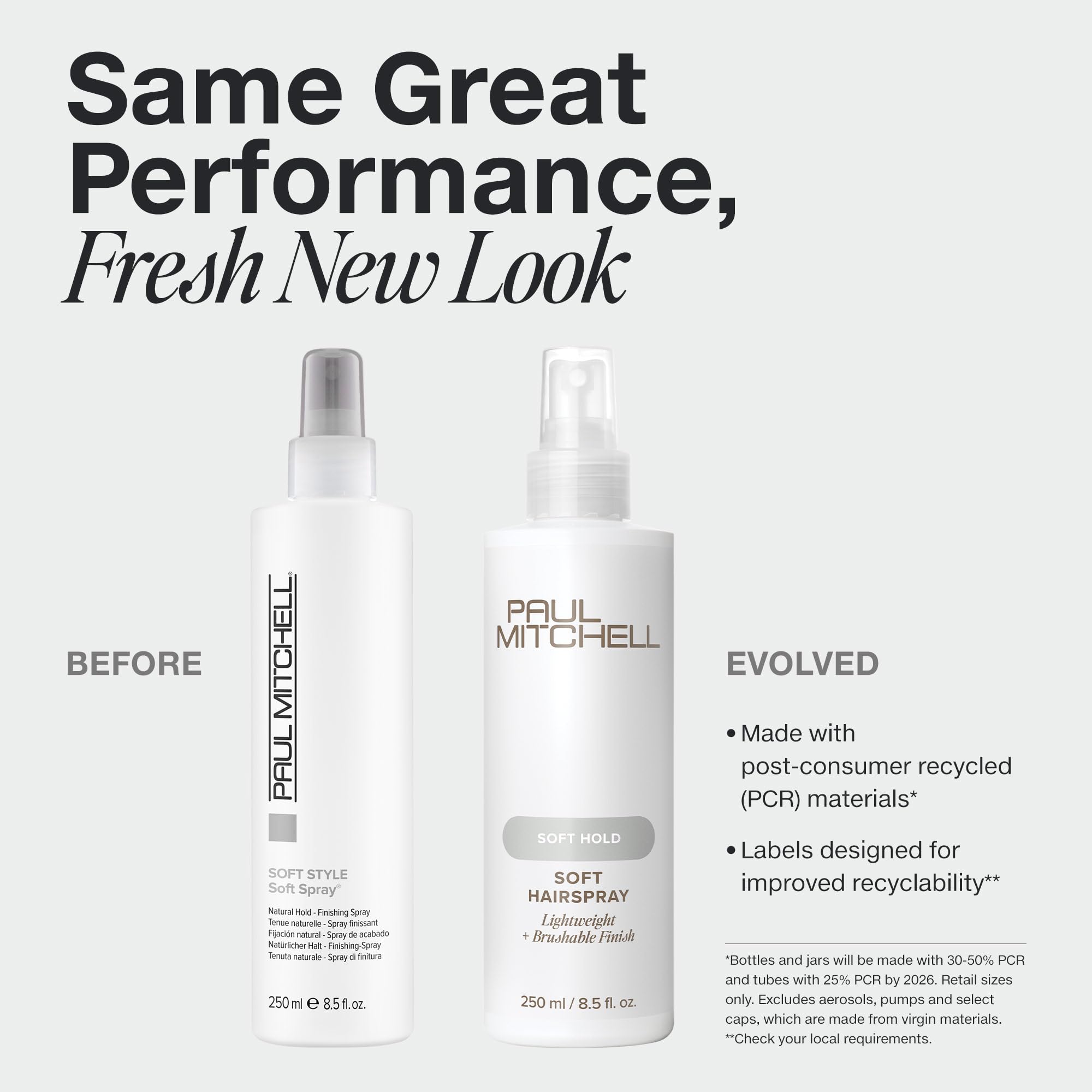 Paul Mitchell Soft Spray mist application shows easy restyling with heat or water