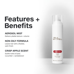 Paul Mitchell Spray Wax frizz-control performance on layered hair.