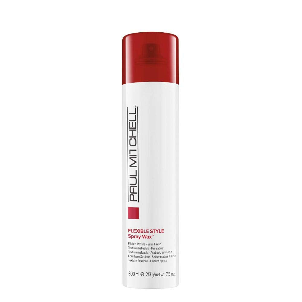 Paul Mitchell Spray Wax aerosol mist delivering pliable texture and volume.