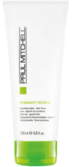 Paul Mitchell Straight Works gel bottle pour for smooth, frizz-control results