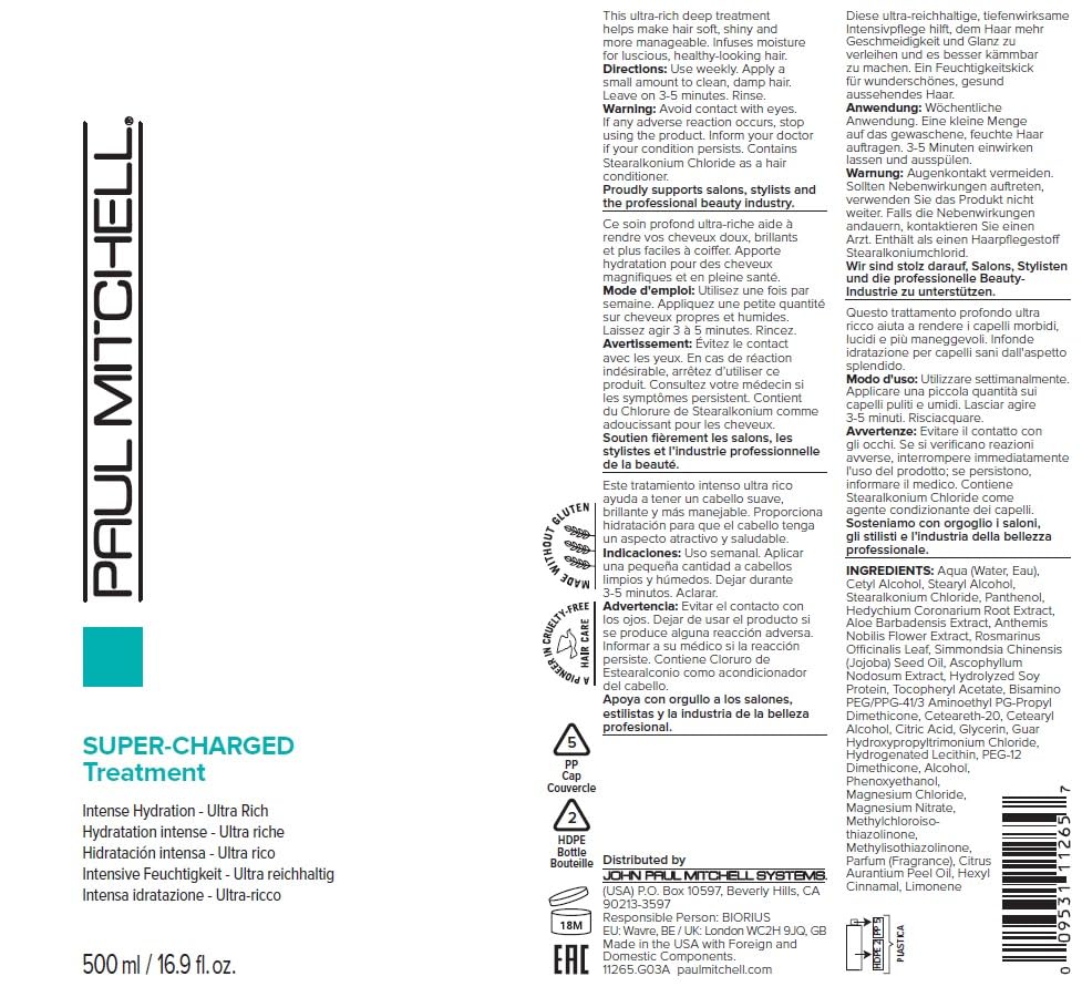 Eco-friendly packaging of Paul Mitchell Super-Charged Treatment using PCR.