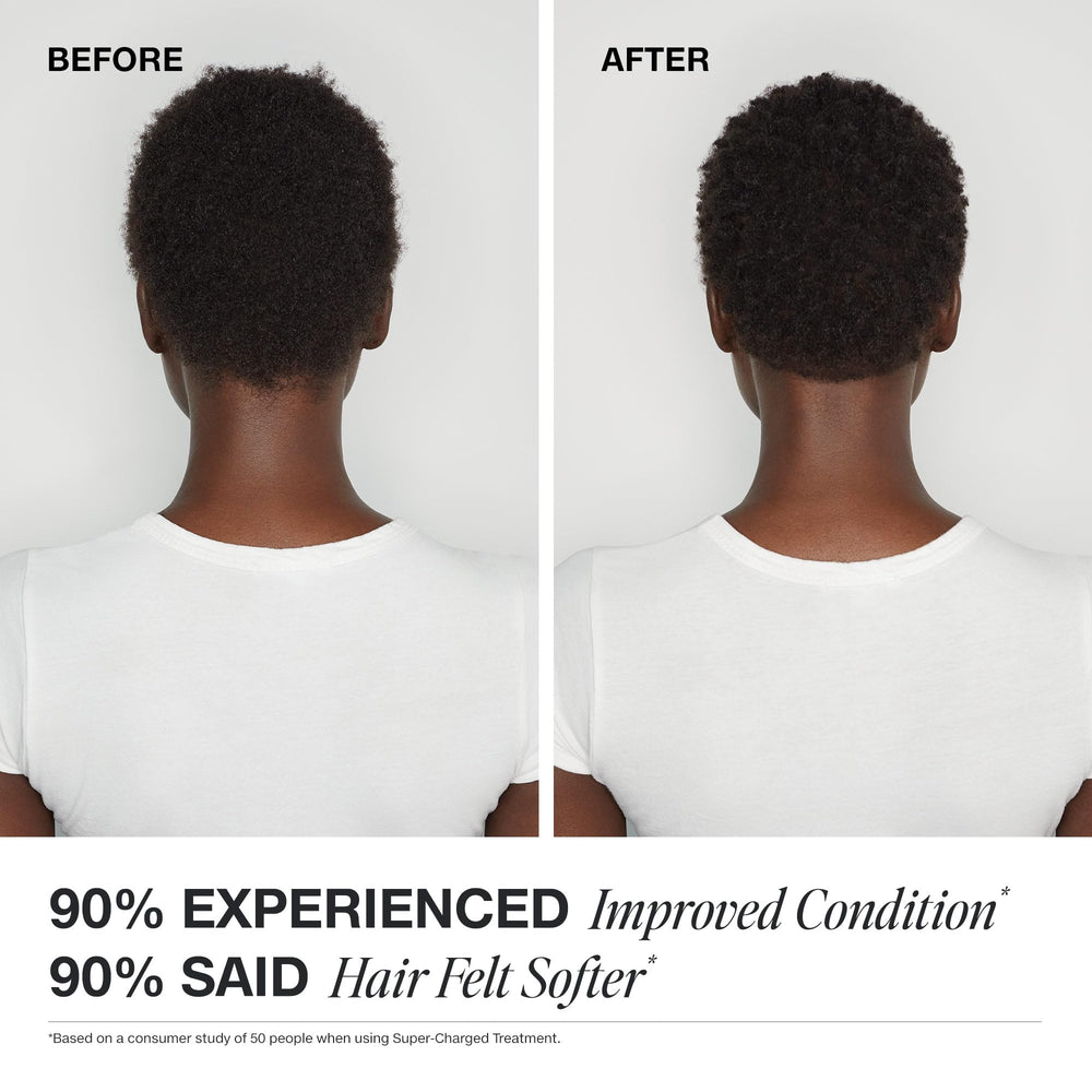 Hands applying Paul Mitchell Super-Charged Treatment for even moisture distribution.