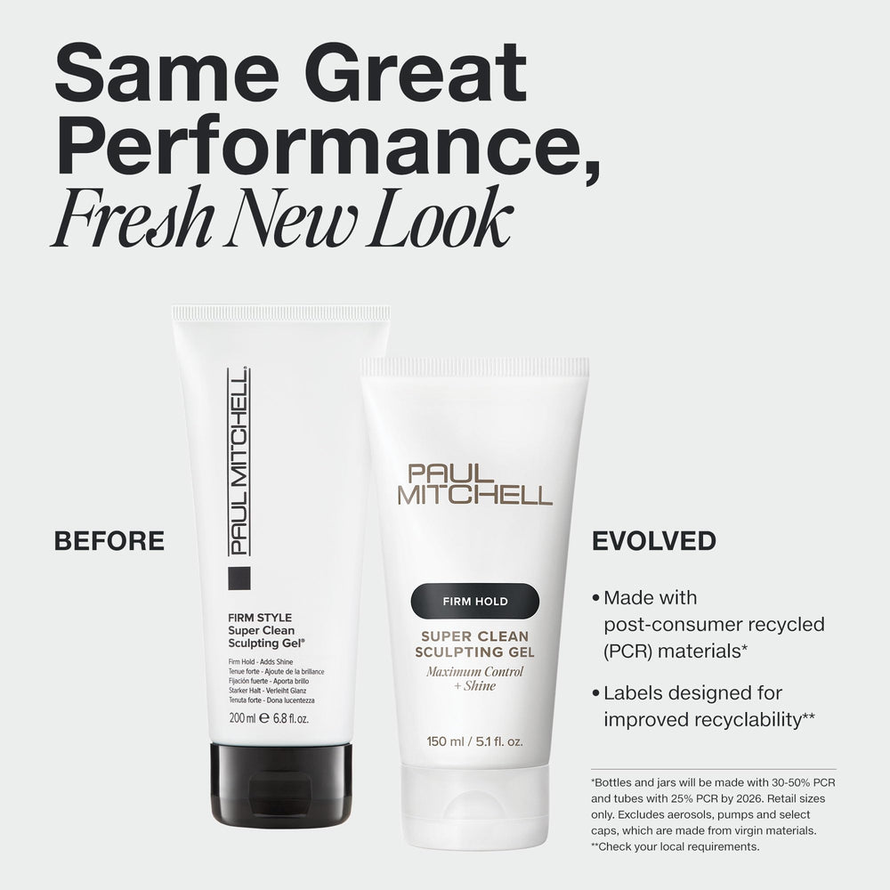 Paul Mitchell Super Clean Sculpting Gel hands applying for strong hold