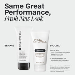 Paul Mitchell Super Clean Sculpting Gel hands applying for strong hold