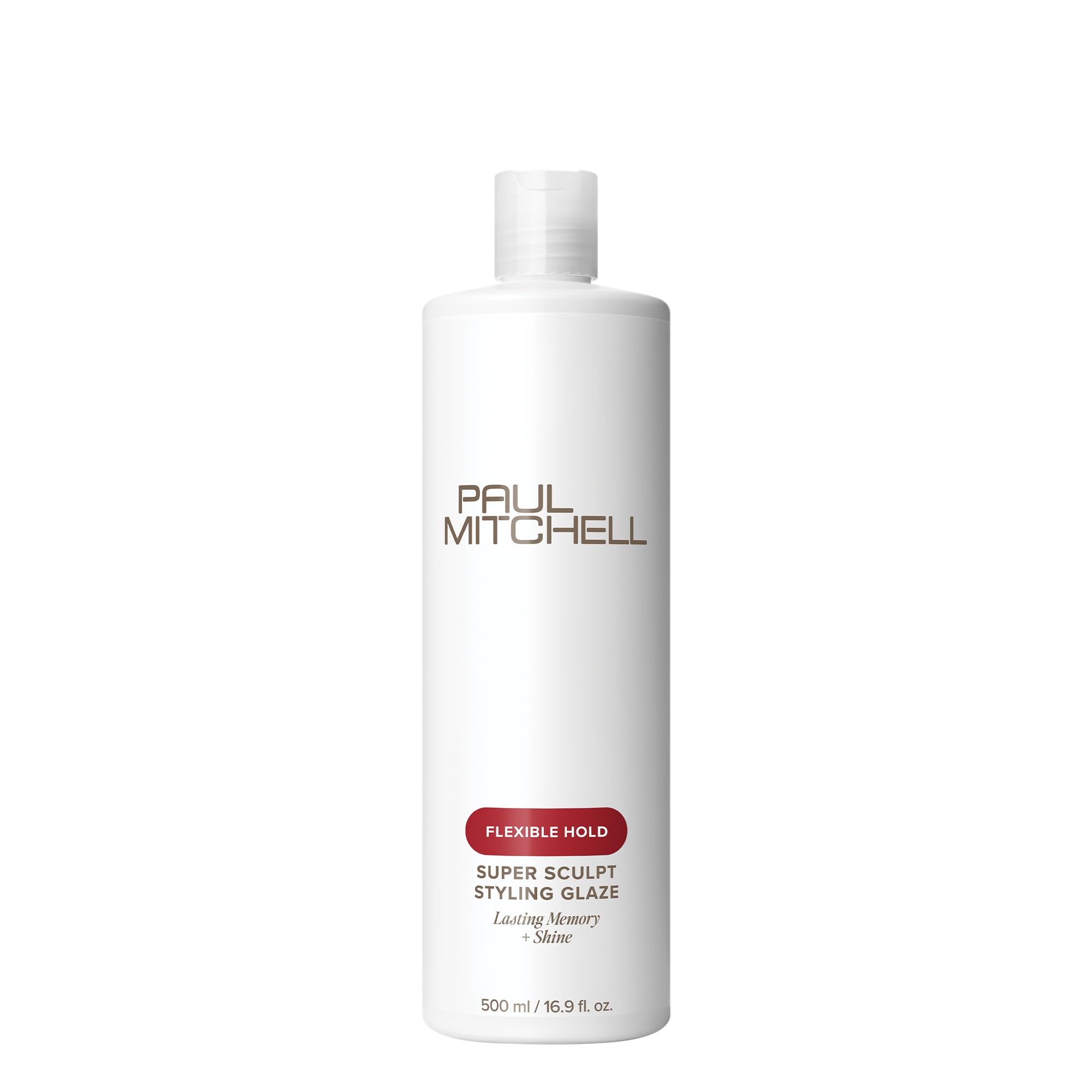 Paul Mitchell Super Sculpt Styling Glaze bottle shows quick-drying shine for all hair types.