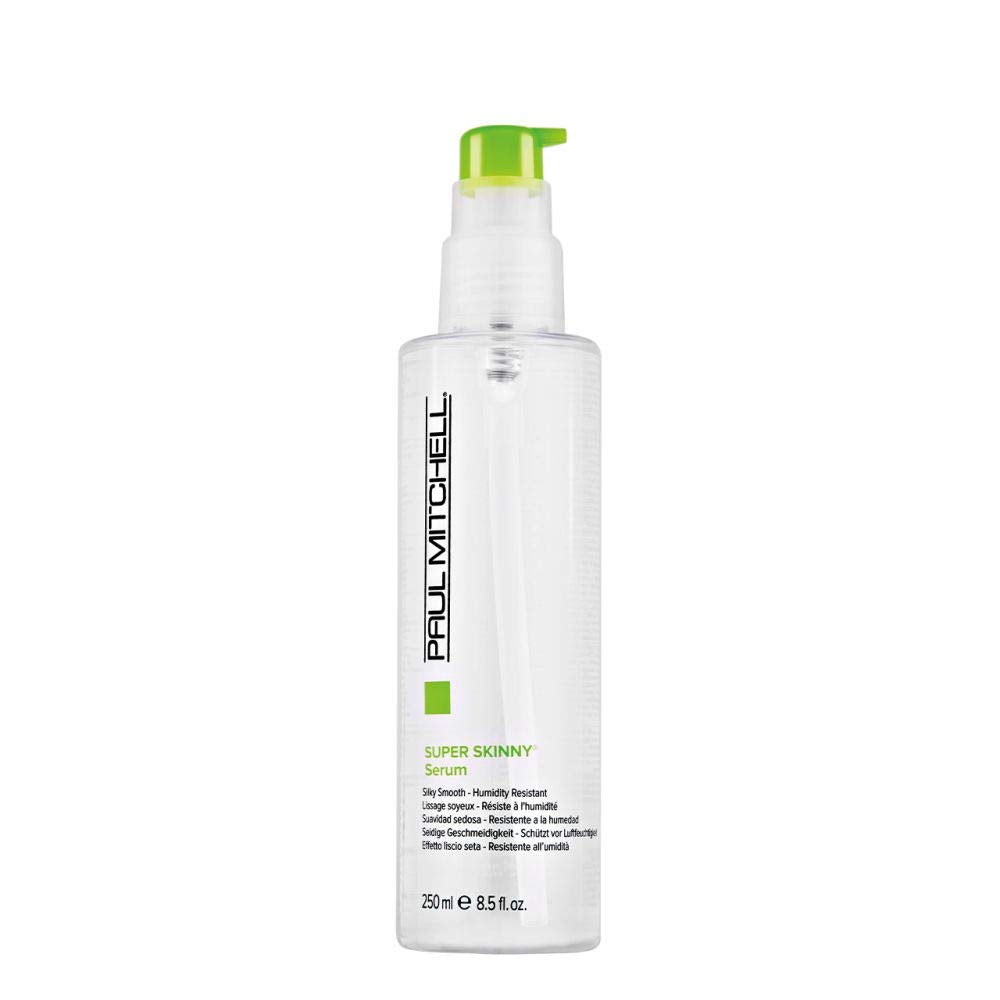 Paul Mitchell Super Skinny Serum bottle for quick blowouts and frizz control