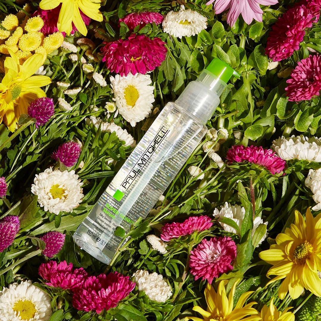 Paul Mitchell Super Skinny Serum frizz-free finish in humid weather.