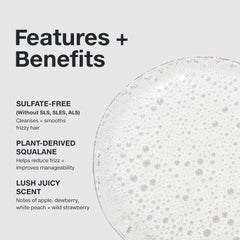 Paul Mitchell shampoo formula uses plant-derived squalane to reduce frizz.