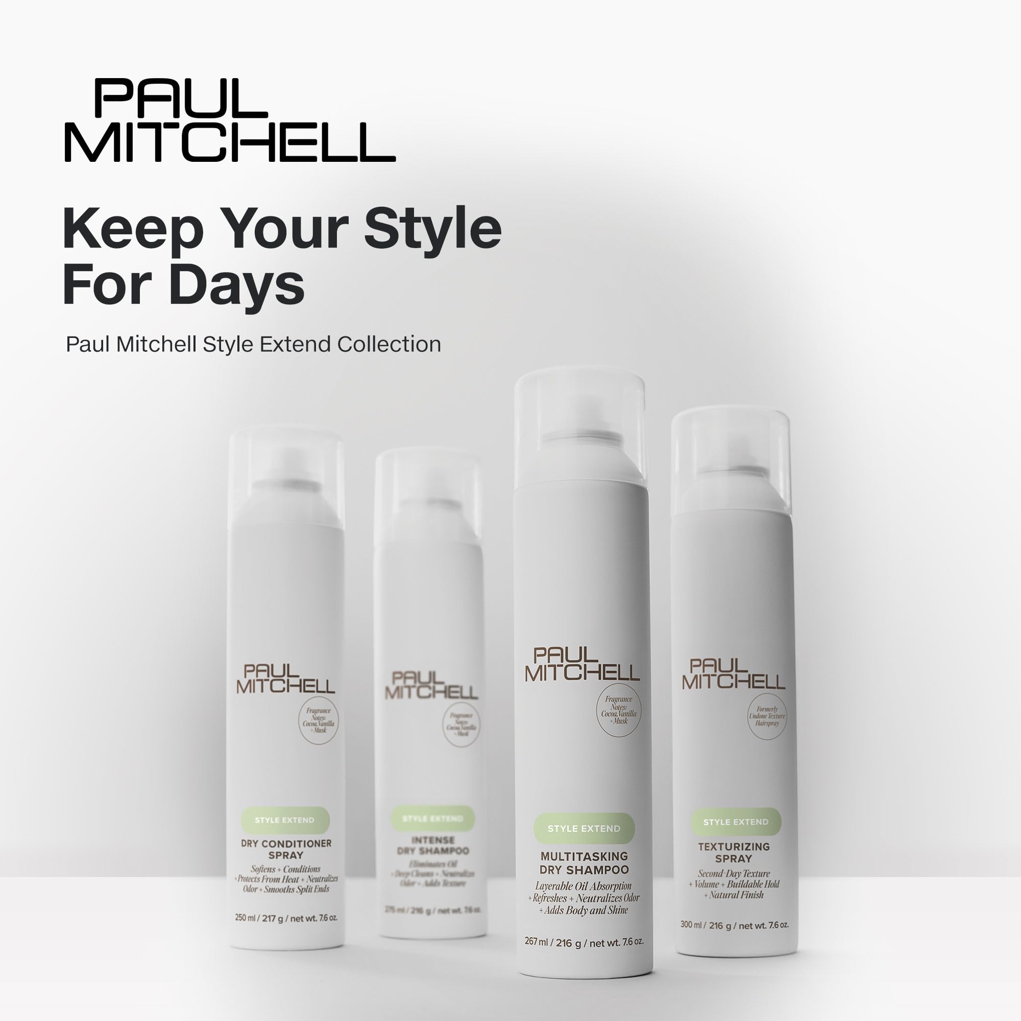 Paul Mitchell Texturizing Spray close-up of light, clean fragrance notes