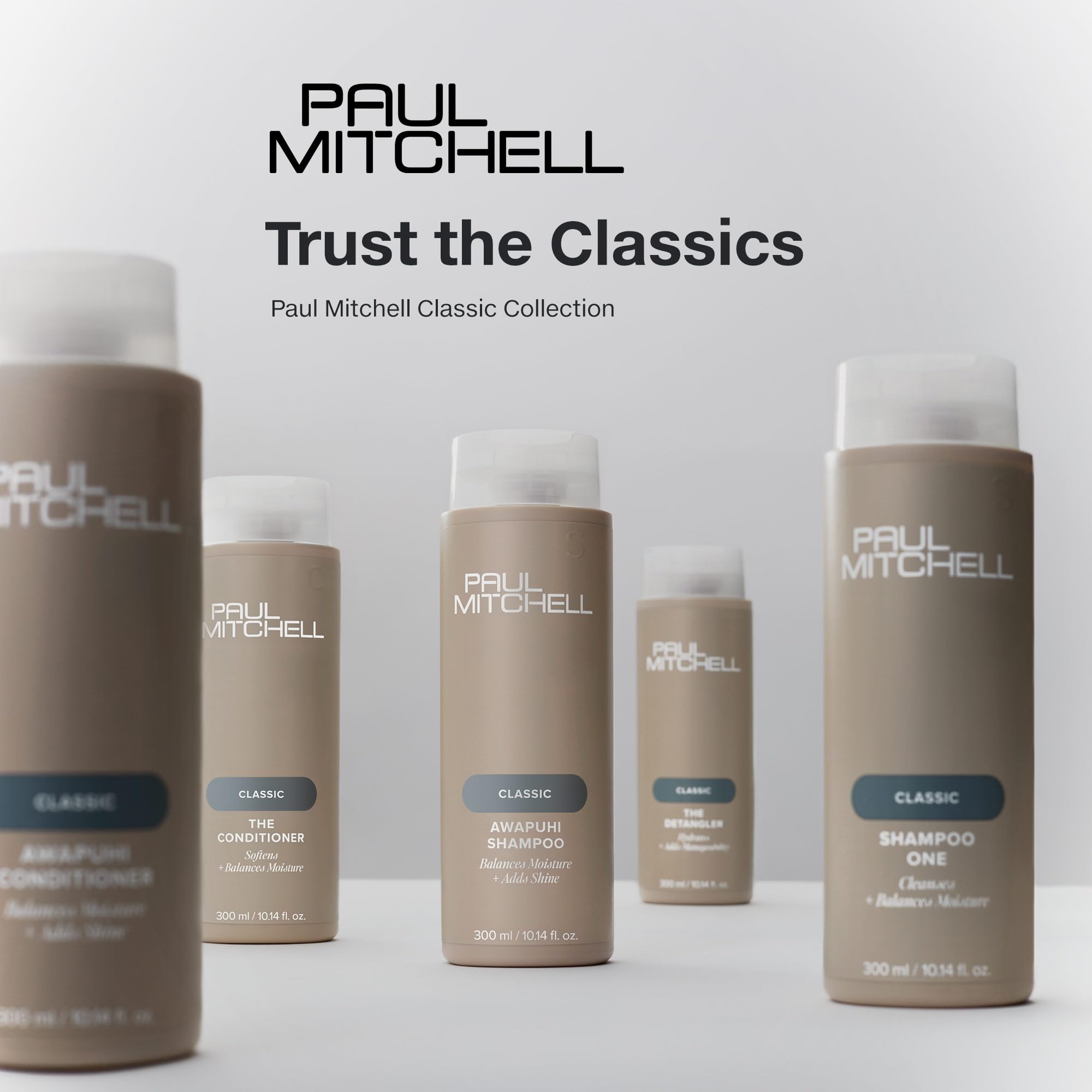 Paul Mitchell The Conditioner is suitable for all hair types, balancing moisture and smoothing texture.