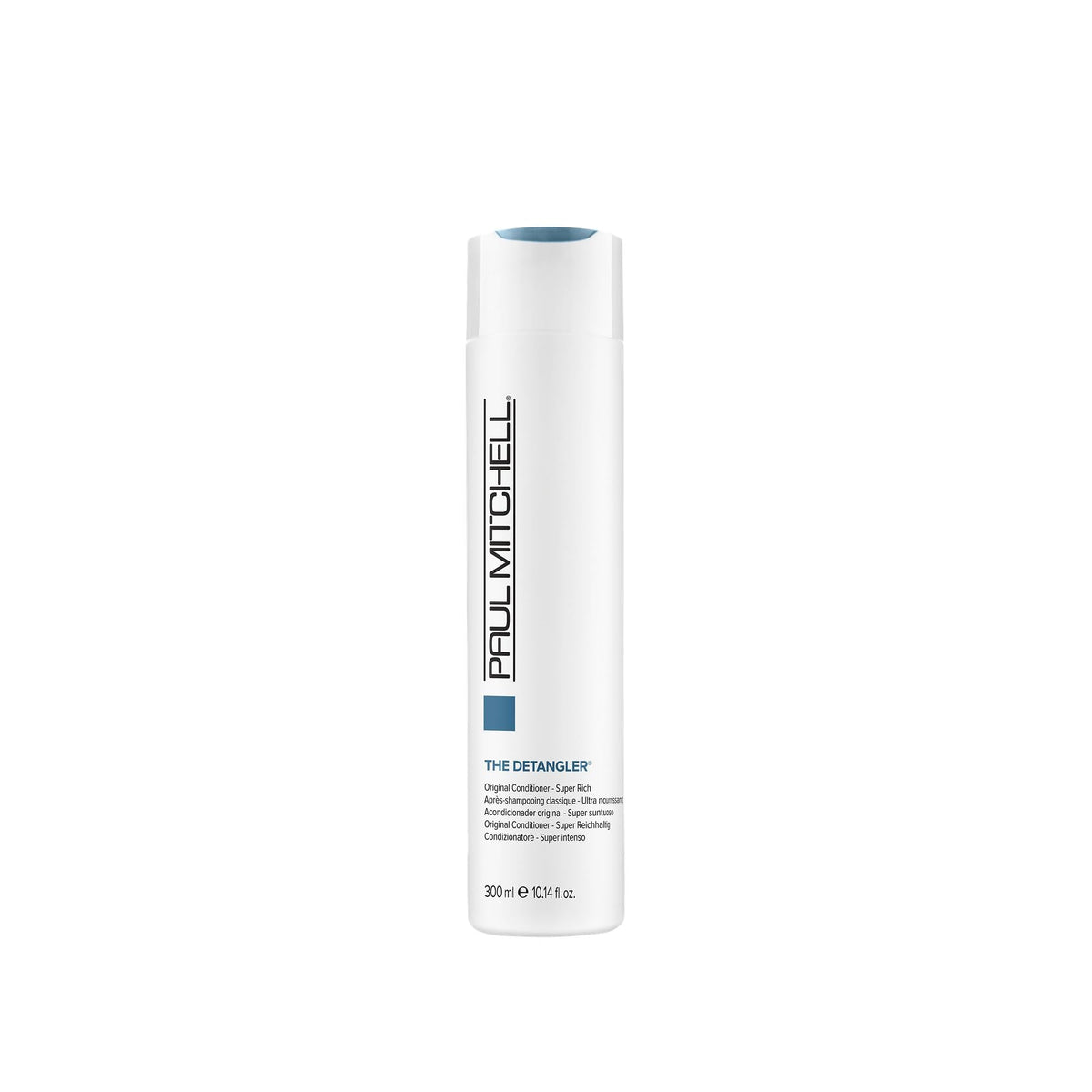 Paul Mitchell The Detangler bottle front showing rich conditioning for color-treated hair