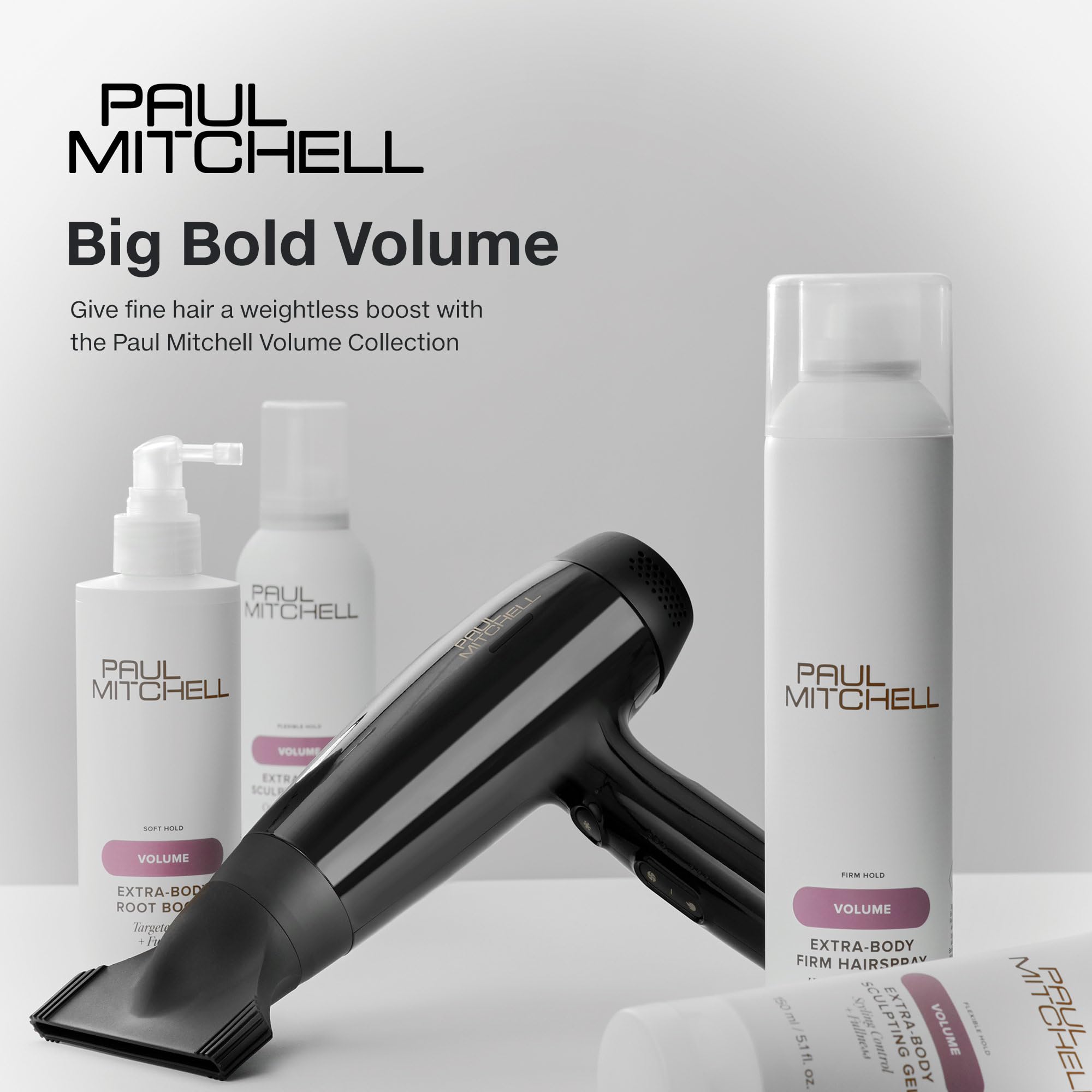 Paul Mitchell Thicken Up packaging uses PCR materials for sustainability.