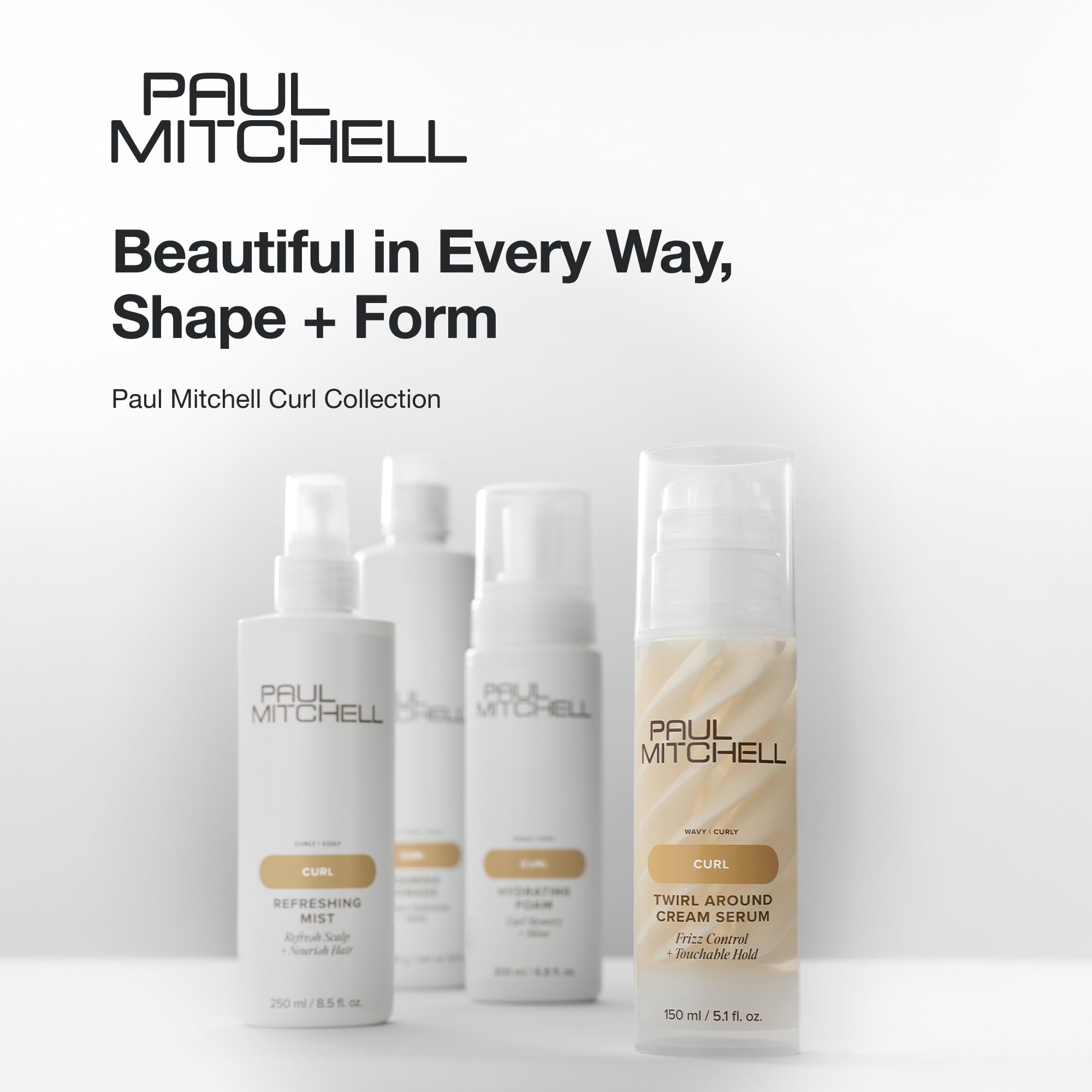 Paul Mitchell Twirl Around packaging featuring PCR materials
