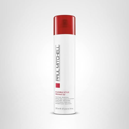 Paul Mitchell Worked Up Hairspray nozzle close-up for quick-drying spray.