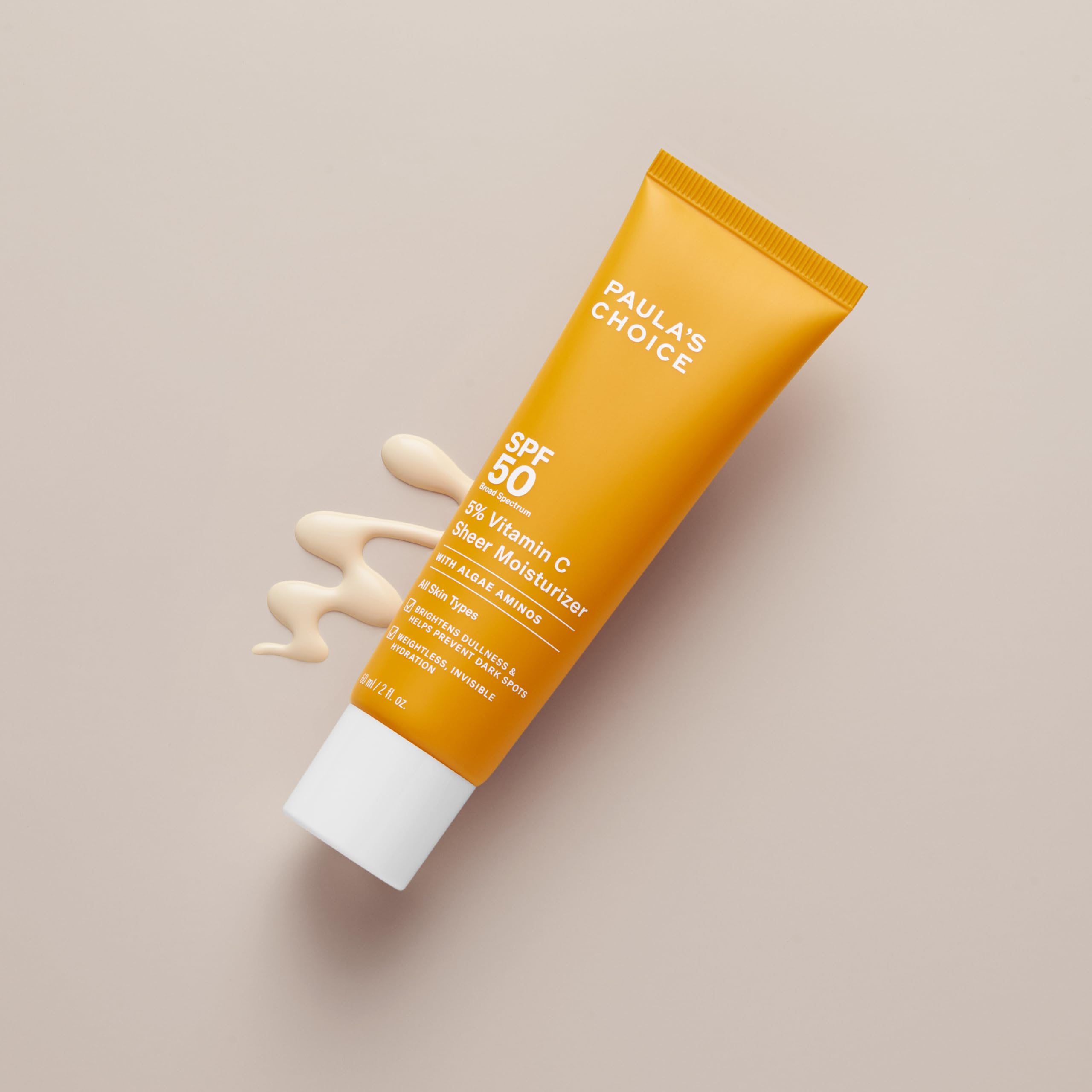 Paula's Choice sheer sunscreen close-up shows easy glide under makeup.