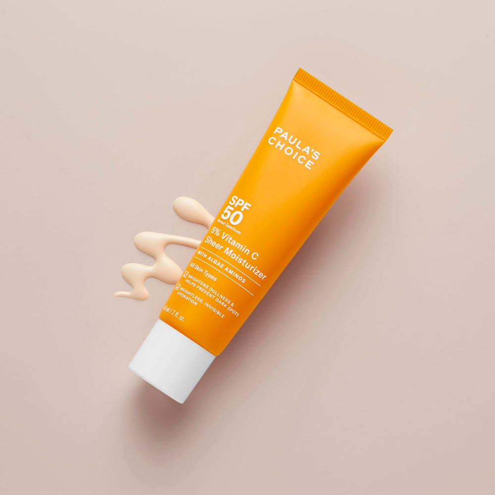 Paula's Choice sheer sunscreen close-up shows easy glide under makeup.