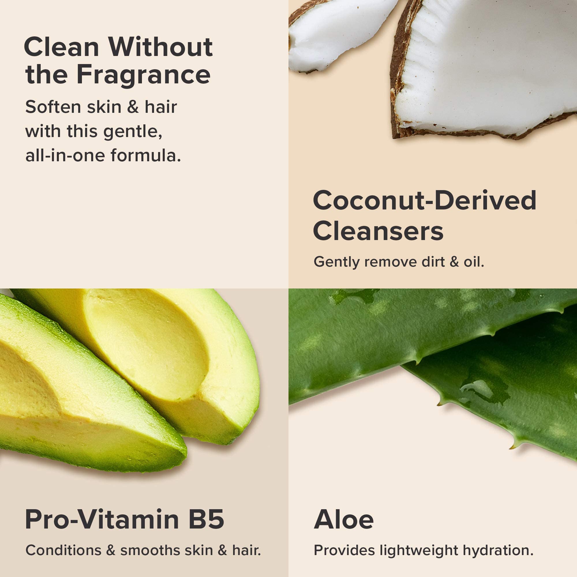 Paula's Choice creamy lather for hair and skin, gentle cleansing.