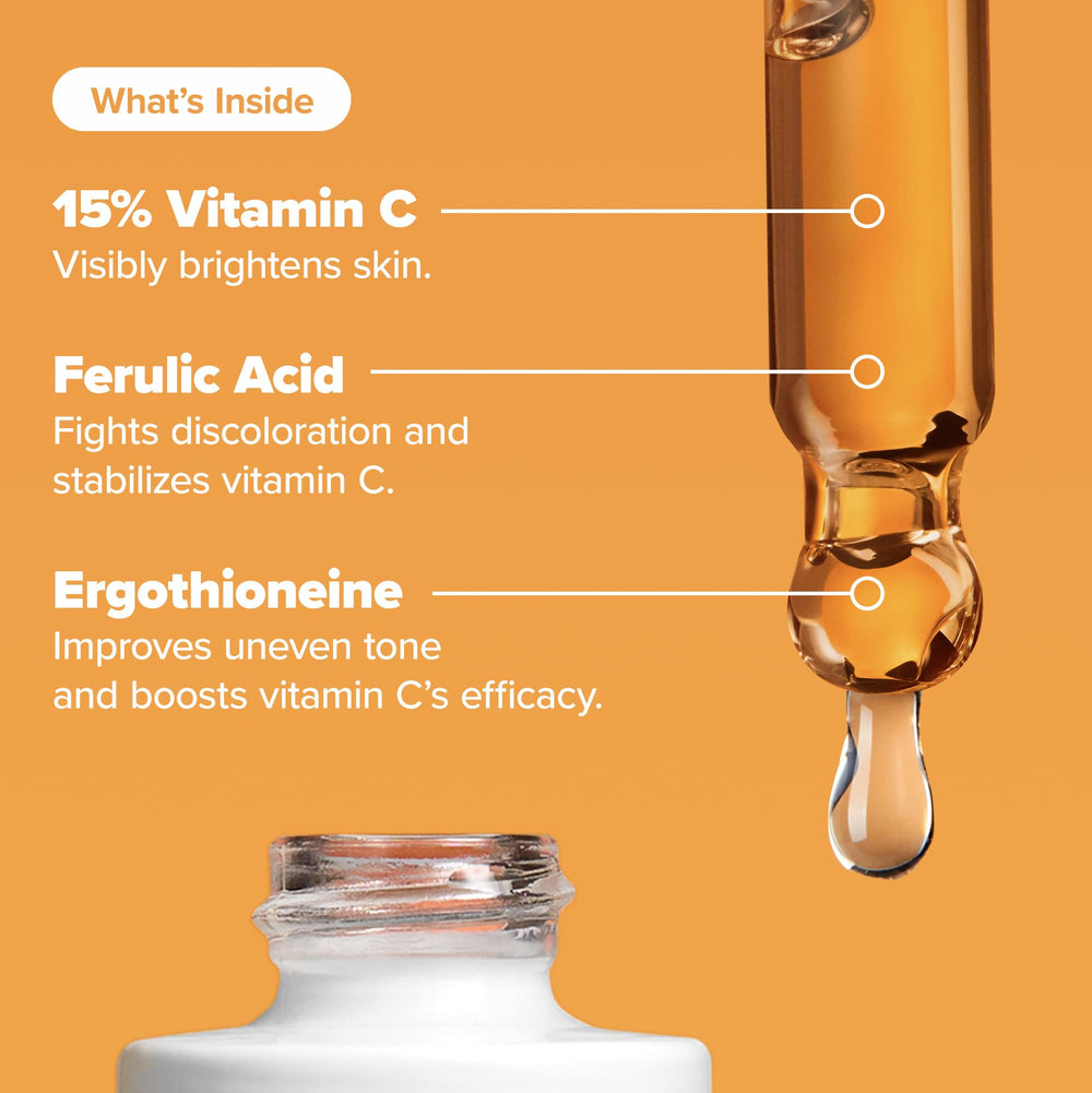 Paula's Choice BOOST C15 serum ergothioneine detail highlights oxidative protection.
