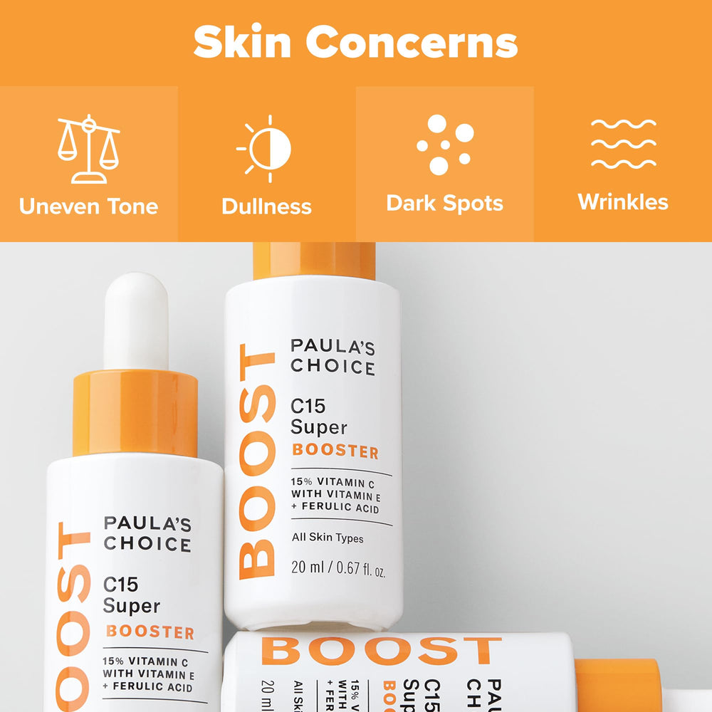 Paula's Choice BOOST C15 serum texture swatch ready for daily use.