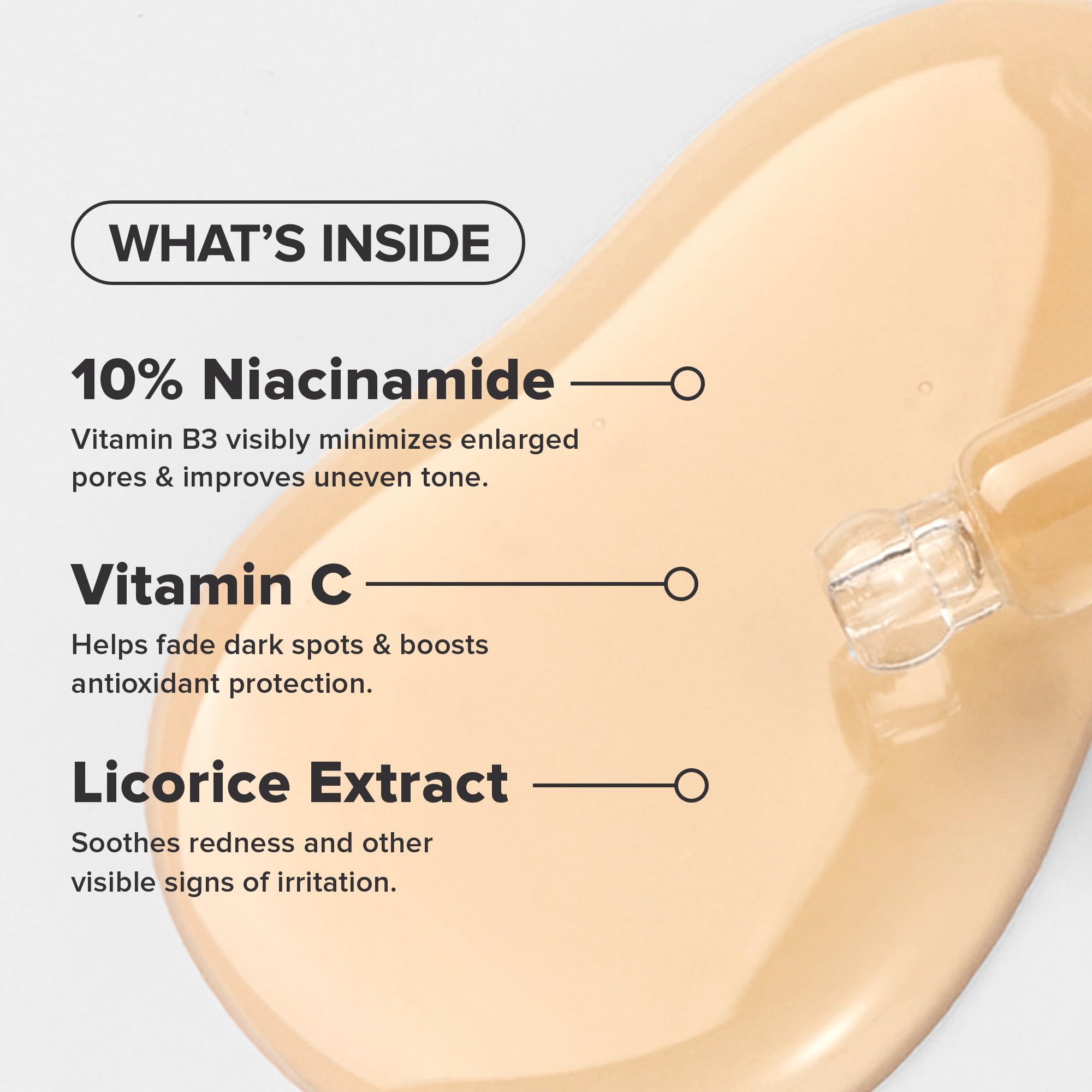 Paula's Choice Boost vitamin C licorice ingredients closeup highlights antioxidant support for radiant-looking skin.