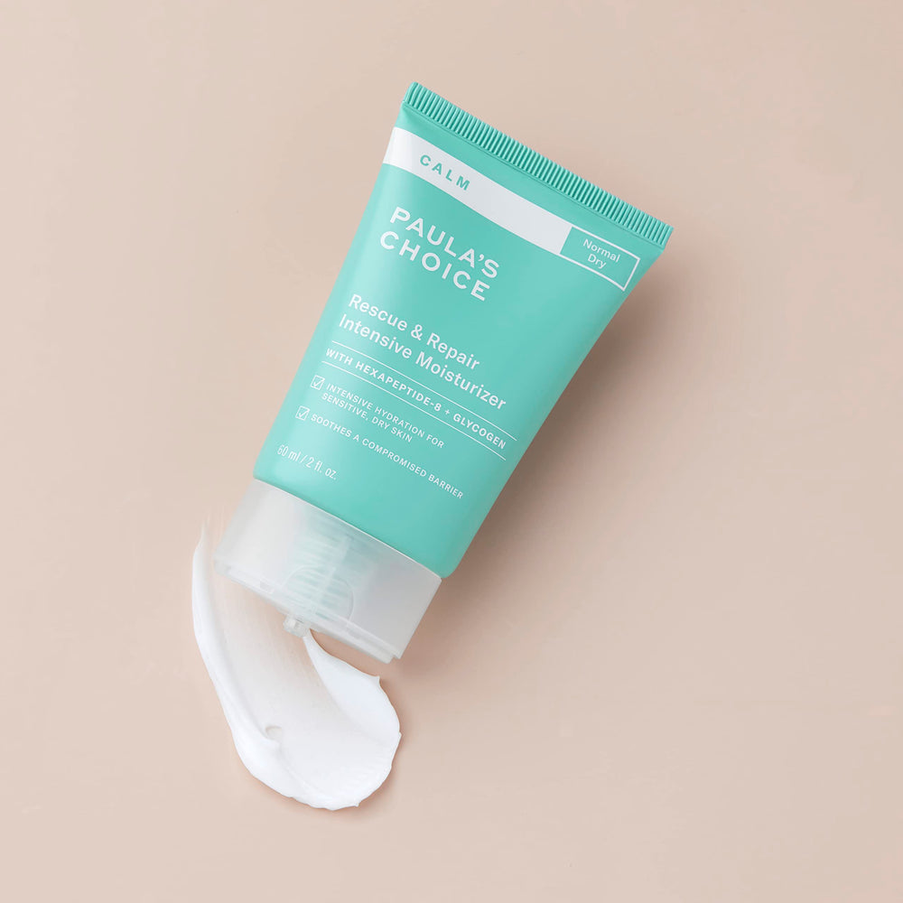 Paula's Choice Calm Intensive ingredients panel signals soothing components for barrier support