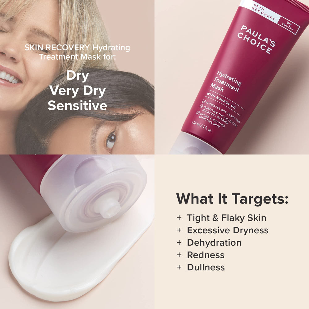 Paula's Choice calming skincare routine for dry skin overnight.