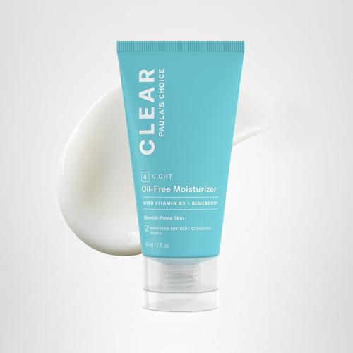 Paula's Choice CLEAR Oil-Free Moisturizer application being spread on skin