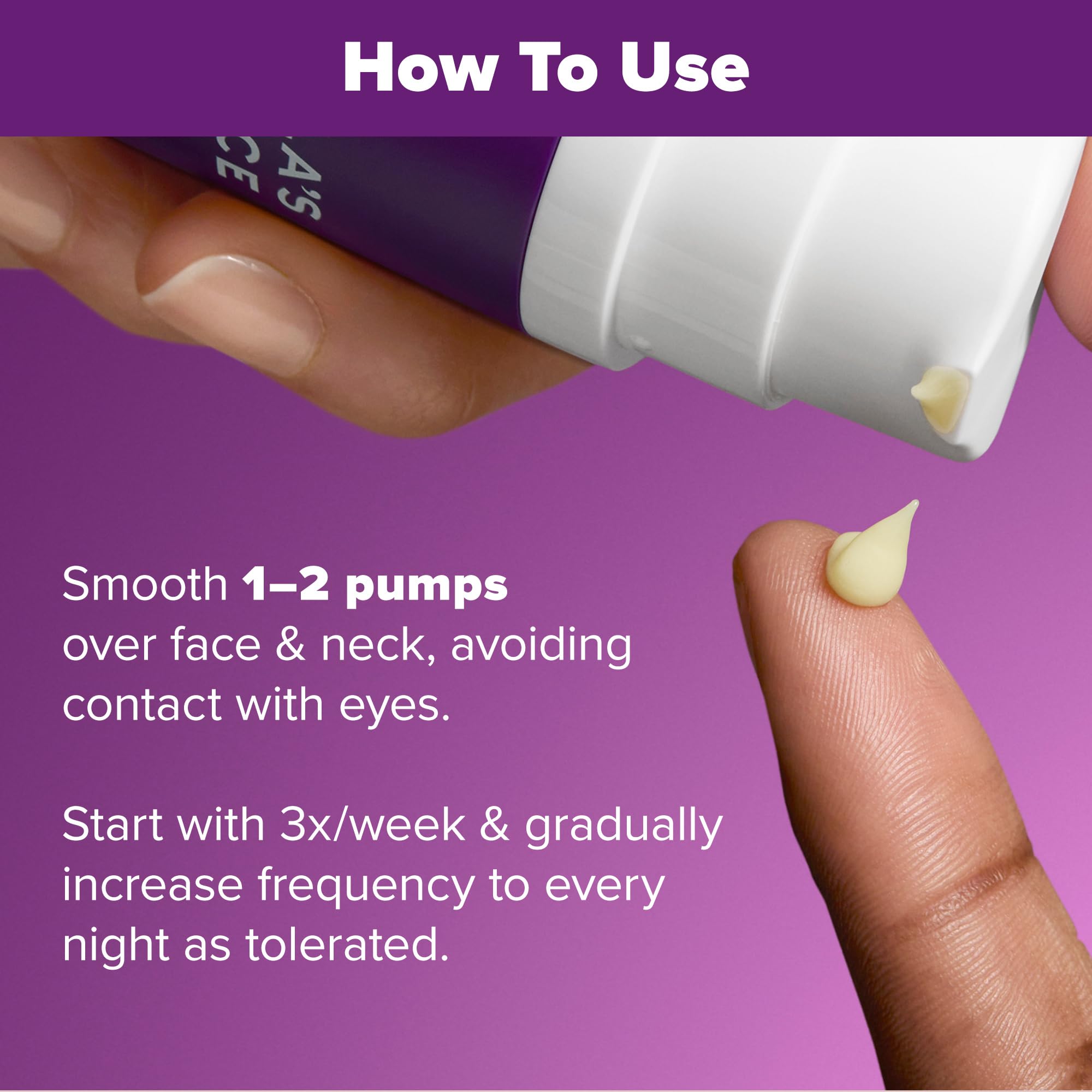 Texture close-up of Paula's Choice Clinical 1% Retinol moisturizer for smooth application.