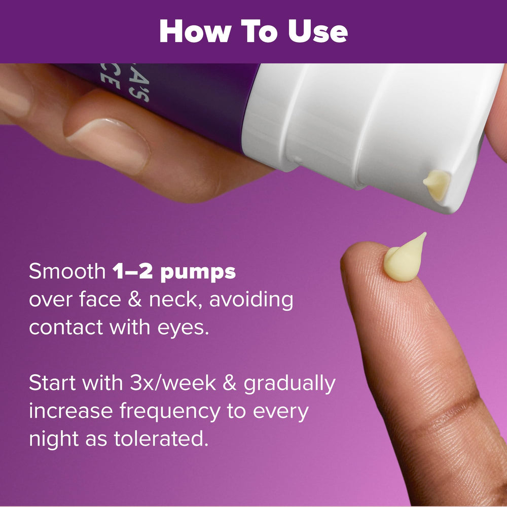 Texture close-up of Paula's Choice Clinical 1% Retinol moisturizer for smooth application.