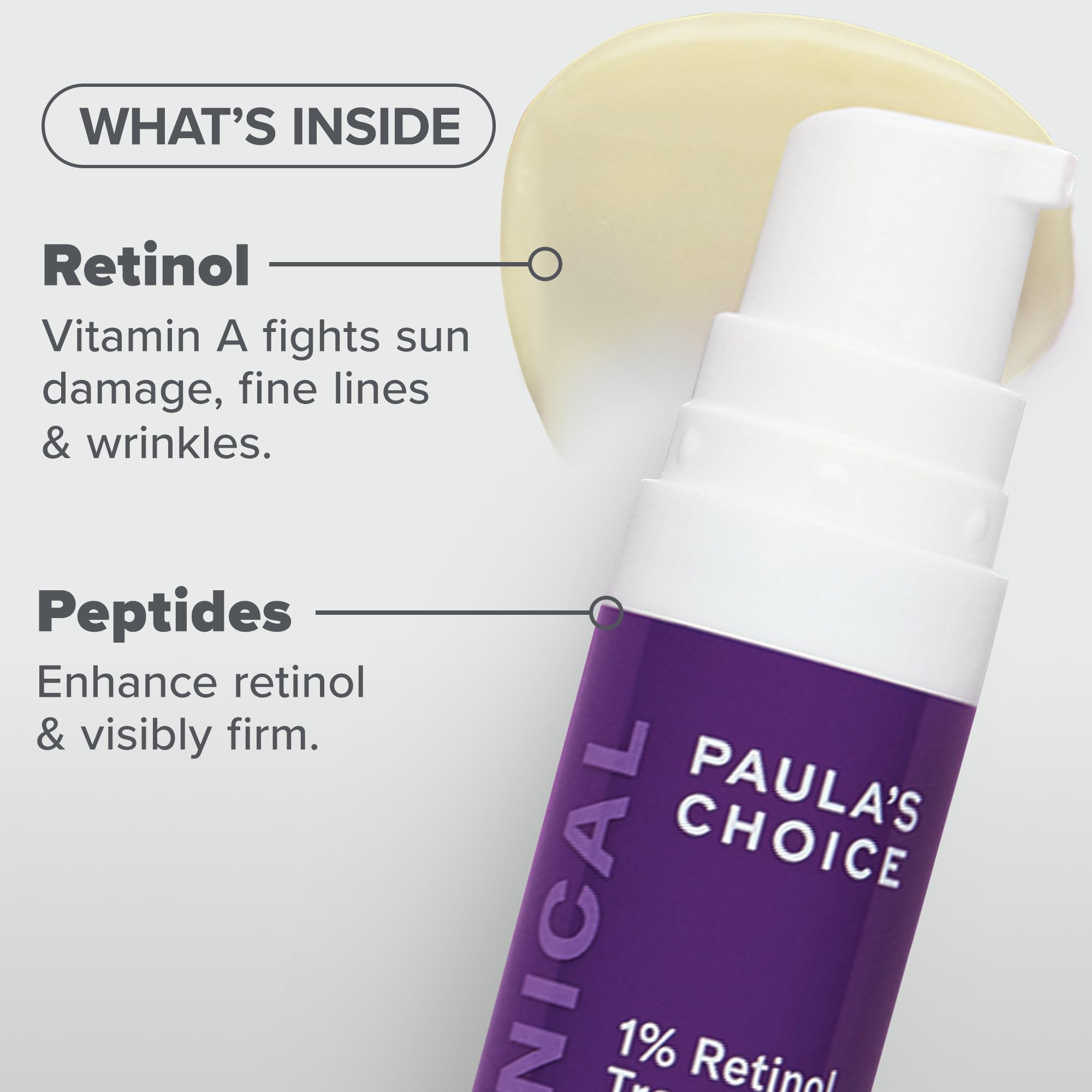 Paula's Choice CLINICAL 1% Retinol travel-size packaging for on-the-go regimens