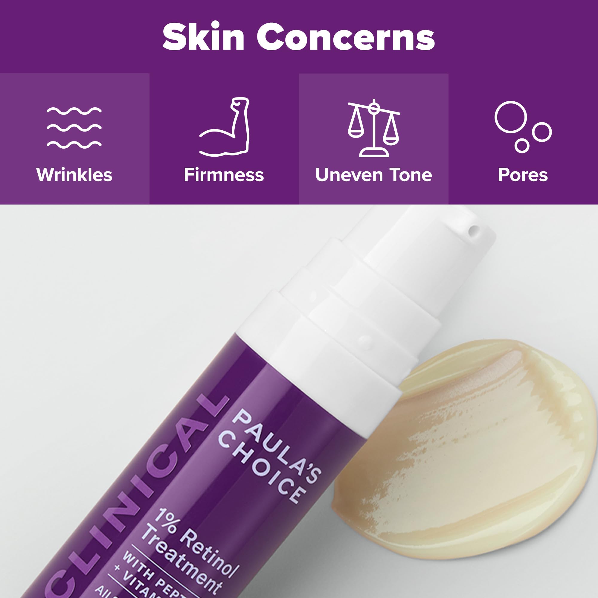 Paula's Choice CLINICAL 1% Retinol bottle on a vanity suitable for nightly rituals