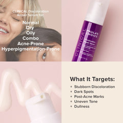 Paula's Choice Clinical Discoloration Repair Serum texture close-up shows a lightweight, non-irritating formula.