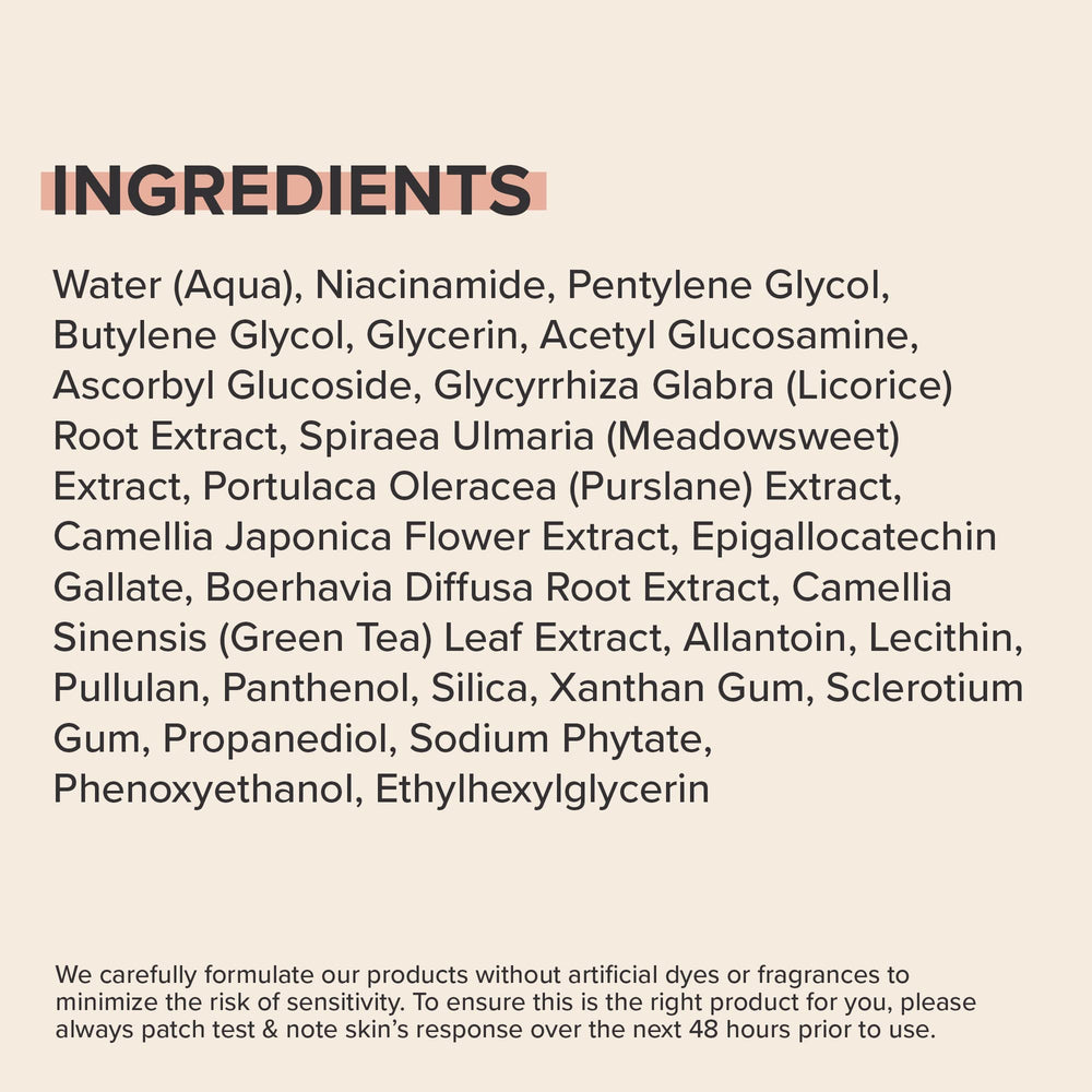 Paula's Choice clinical niacinamide bottle with ingredients graphic hints at brightening and pore refinement.