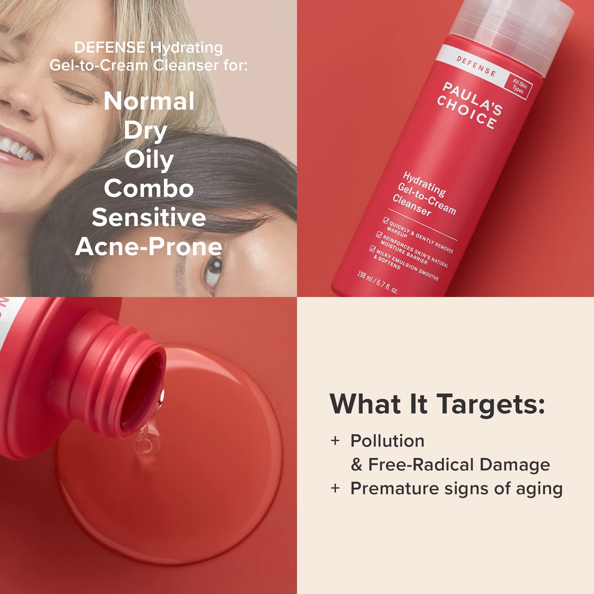 Paula's Choice DEFENSE anti-pollution concept image emphasizes protection for all skin types
